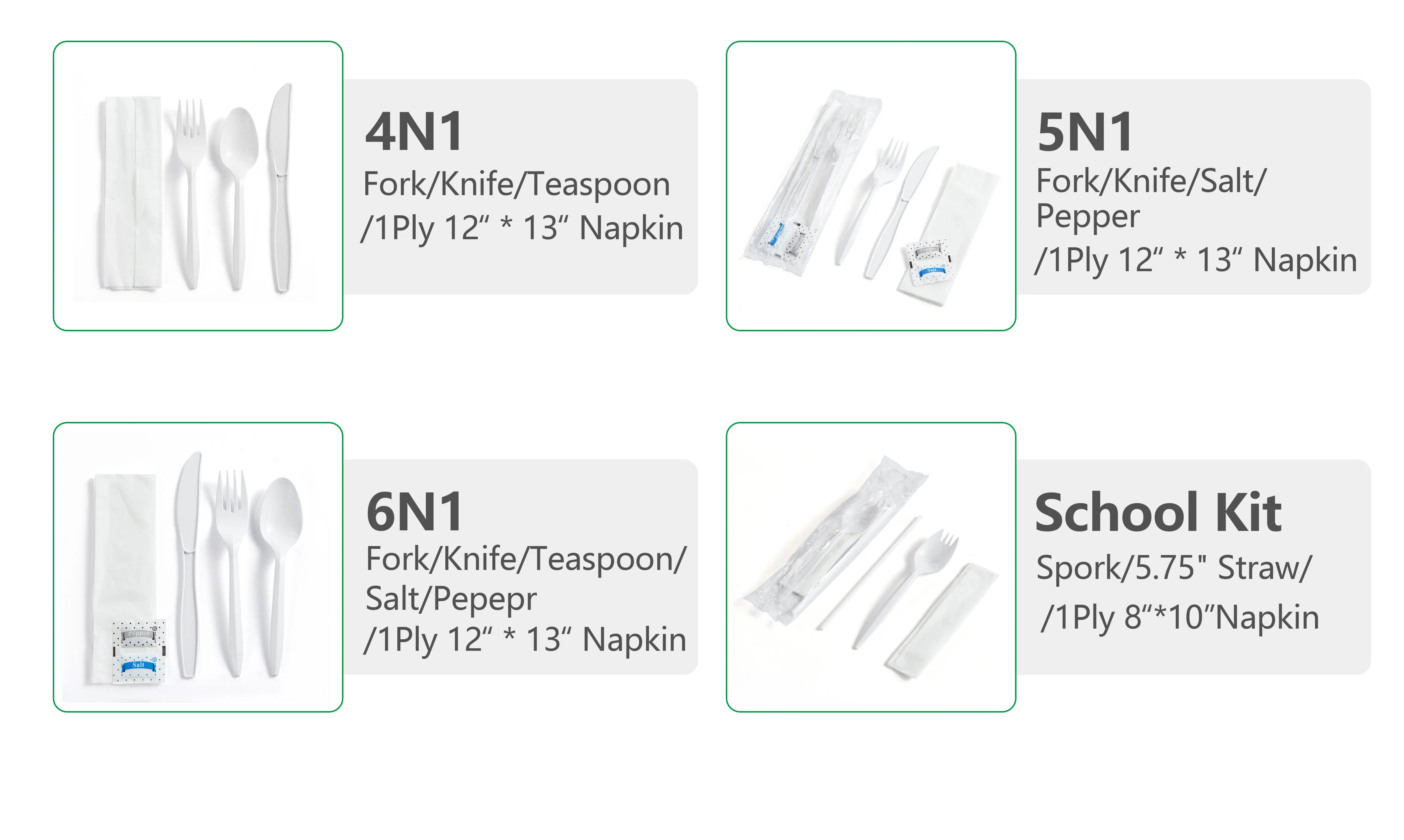 Disposable Spoon Fork Knife Set For Restaurant 250 Plastic Cutlery Set