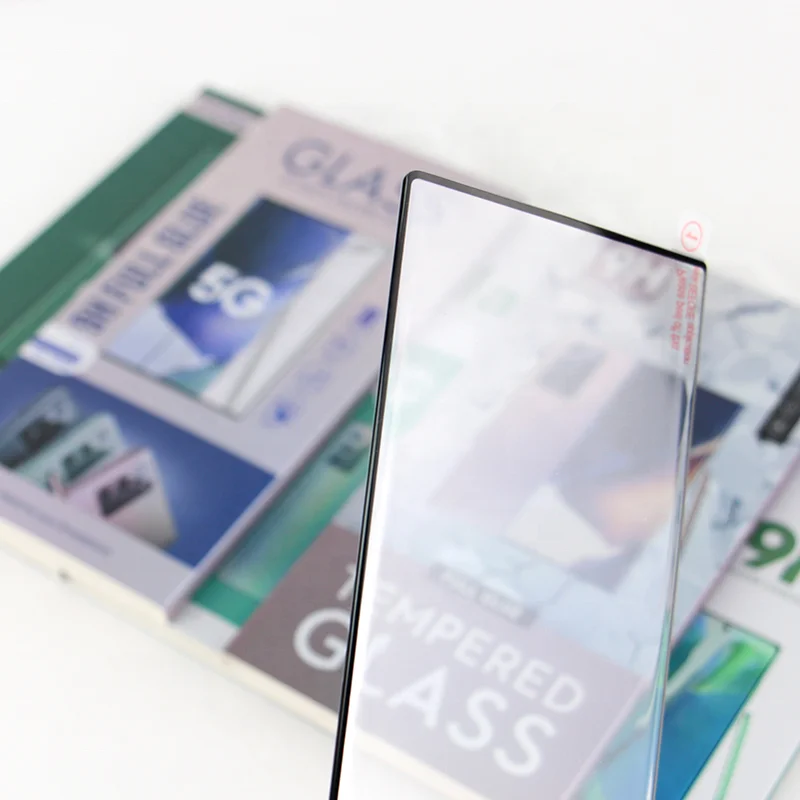 For Samsung Note 20 Ultra S23 Ultra 3D Full Glue Curved With Hole Support Fingerprint Unlock Tempered Glass Screen Protector