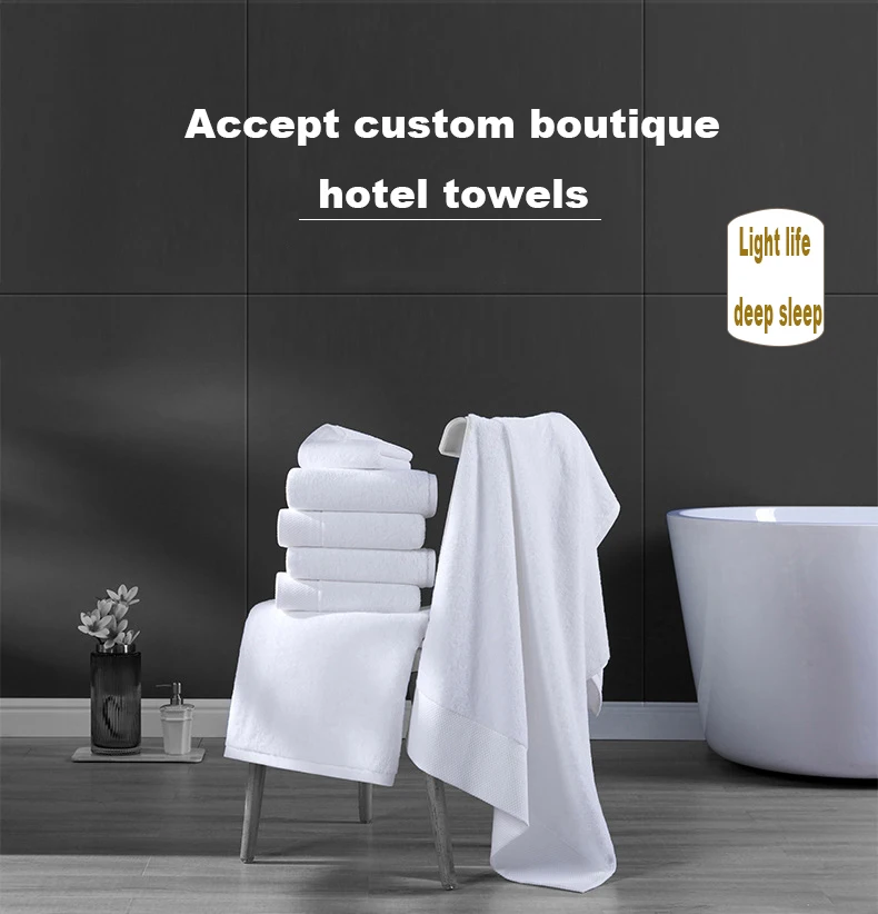 Luxury White Terry Hotel 100 Cotton Bamboo Bath Towel Face Hand Bath