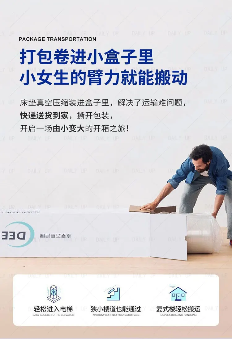 Thickened Mattress With Pocket Spring Adults King Size Air Breathable Latex Bed Mattress For Hotel Bedding Sleep