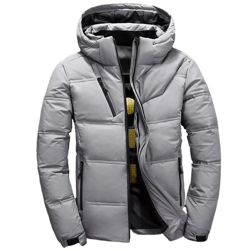New fashion Winter Duck Down Hooded Bubble Fashion Plus Size Waterproof Black Puffer Jacket Men_voghion.com