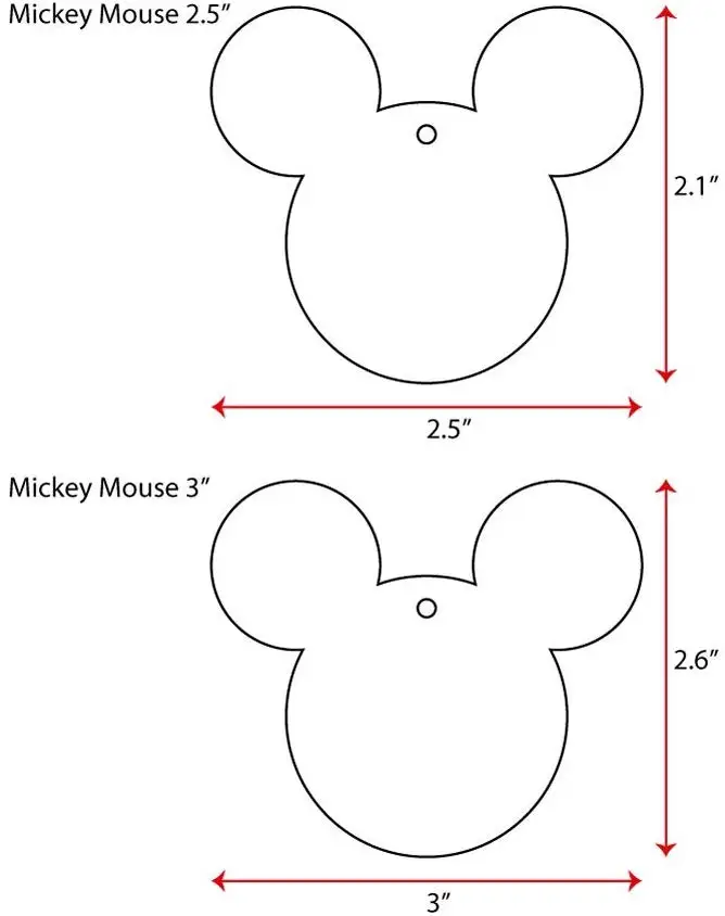 10 упаковок прозрачных акриловых пустых брелоков с Микки Маусом для творчества