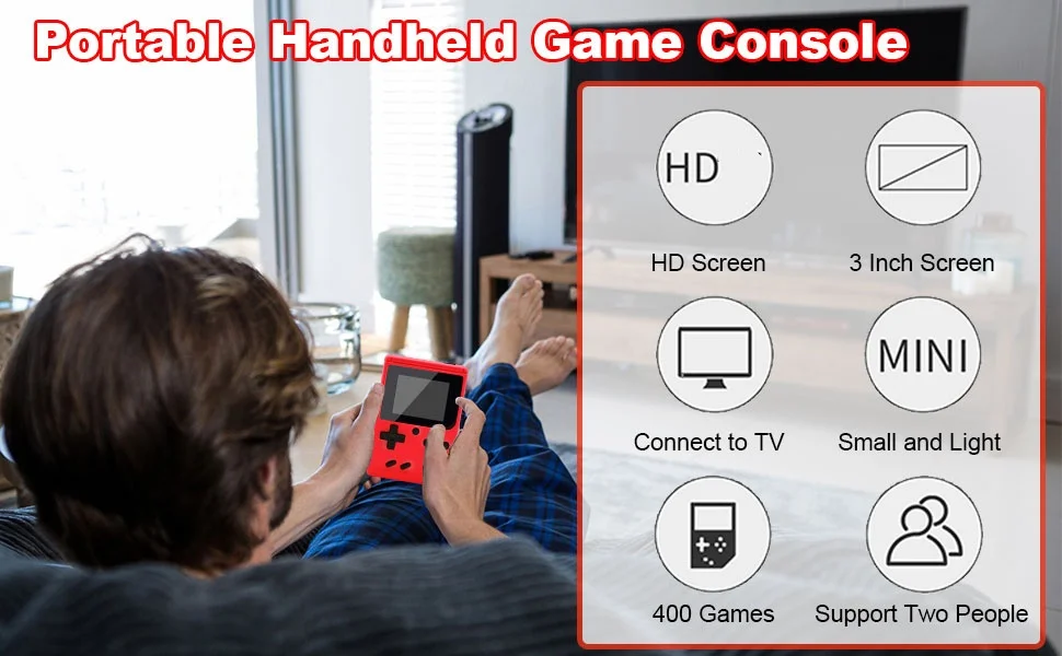 400 in 1 Game Box Video Box with 400 Games for Kids Boys Girls Toys Gift Festival Indoor Retro Game Console