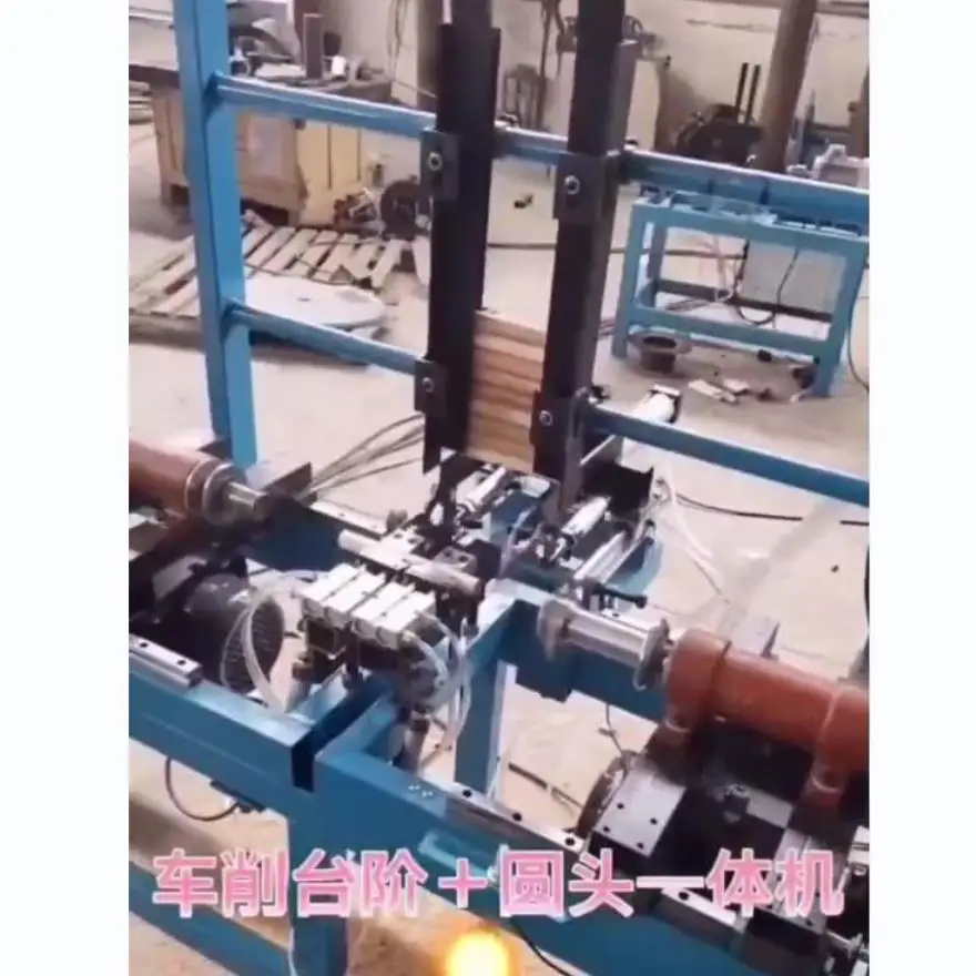 TEBAK Square Strip Cutting Round Bar Machine Rounding Cutting Wooden Bar Machine Mop Rod Flat Tip Wooden Rod Sharpening Machine