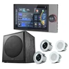 Host inteligente de 10" + 4 bocinas superpotentes de 2.5" + subwoofer de 10" con amplificador
