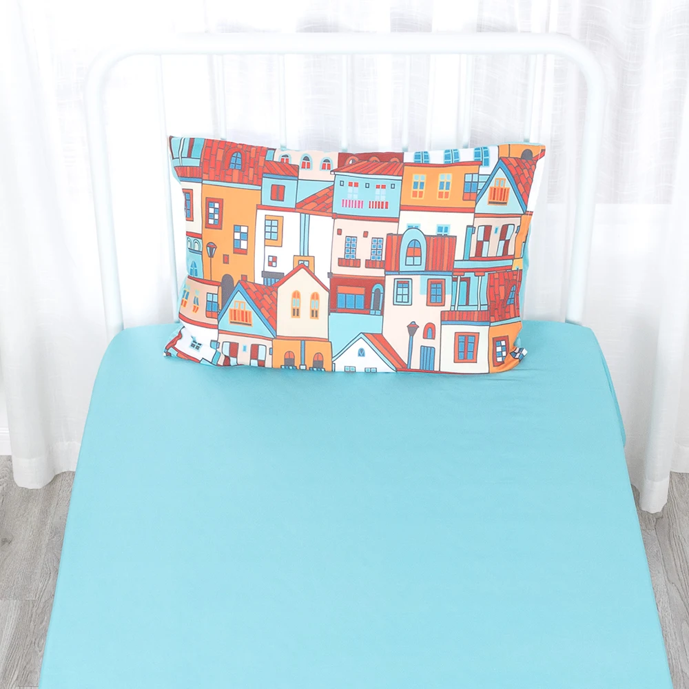 Toddler Bed Kids Bedding Girl 3 D Digital Print Roman Color House Bedding Set 100% Cotton Kids Quilt