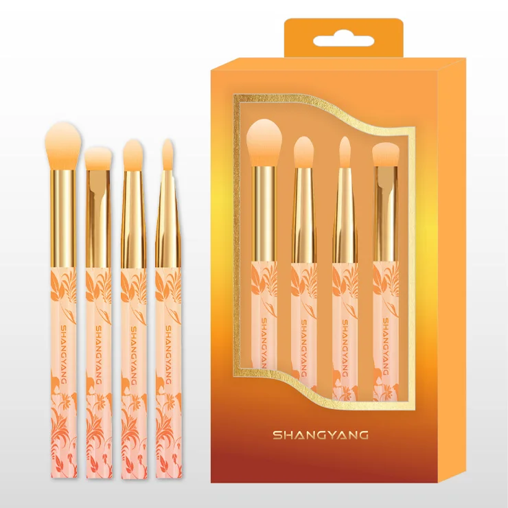 Premium Cosmetic Brush 4pcs Makeup Brush Set Foundation Blush Concealer Eyeshadow Eyebrow Highlight Make Up Brush