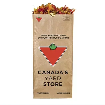 Custom Recyclable Leaf Lawn Paper Bags,Compostable Kraft Paper Bags For ...