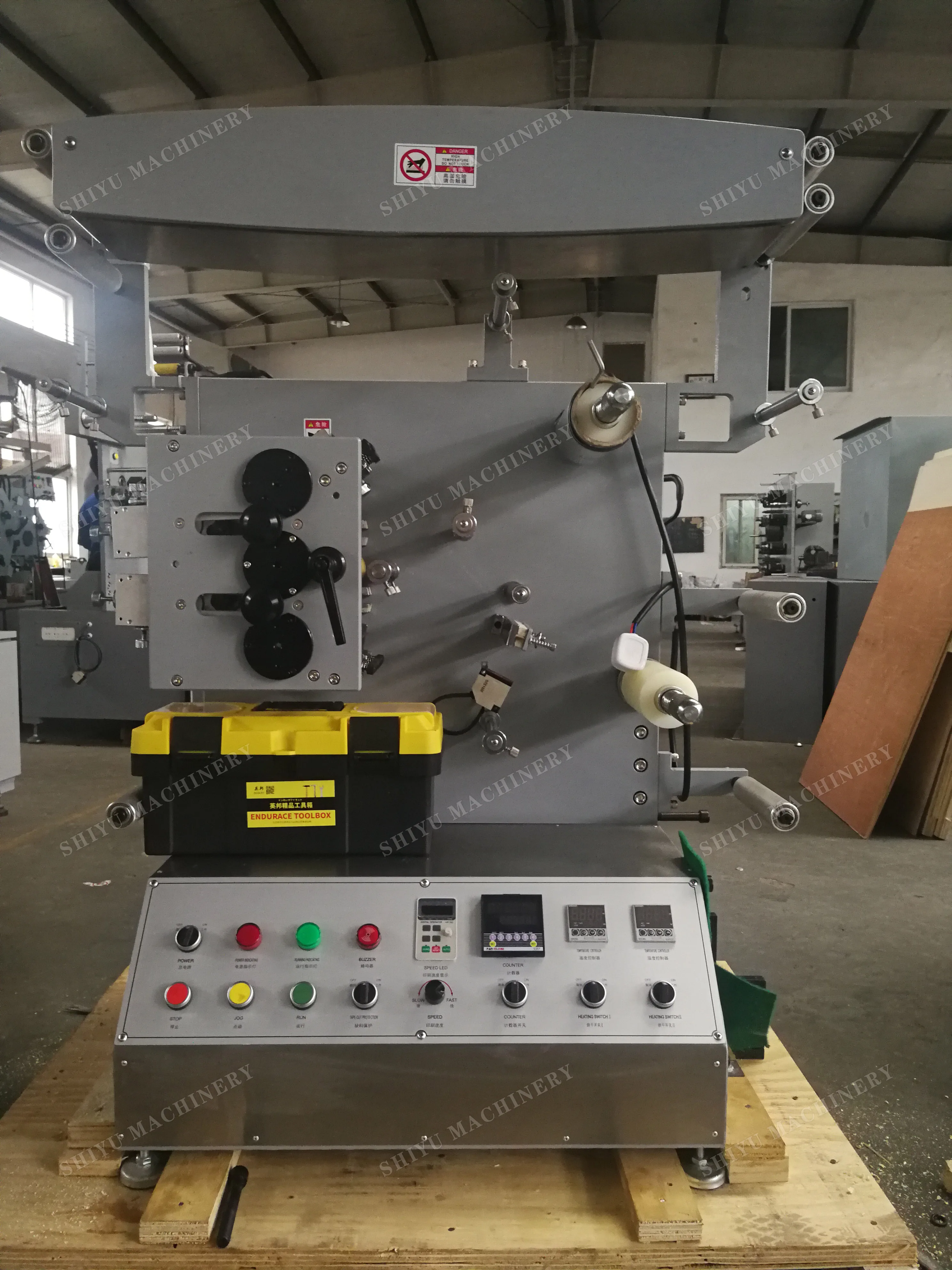 Face 3 Colors Back 1 Color Flexo Fabric Label Printing Machine For ...