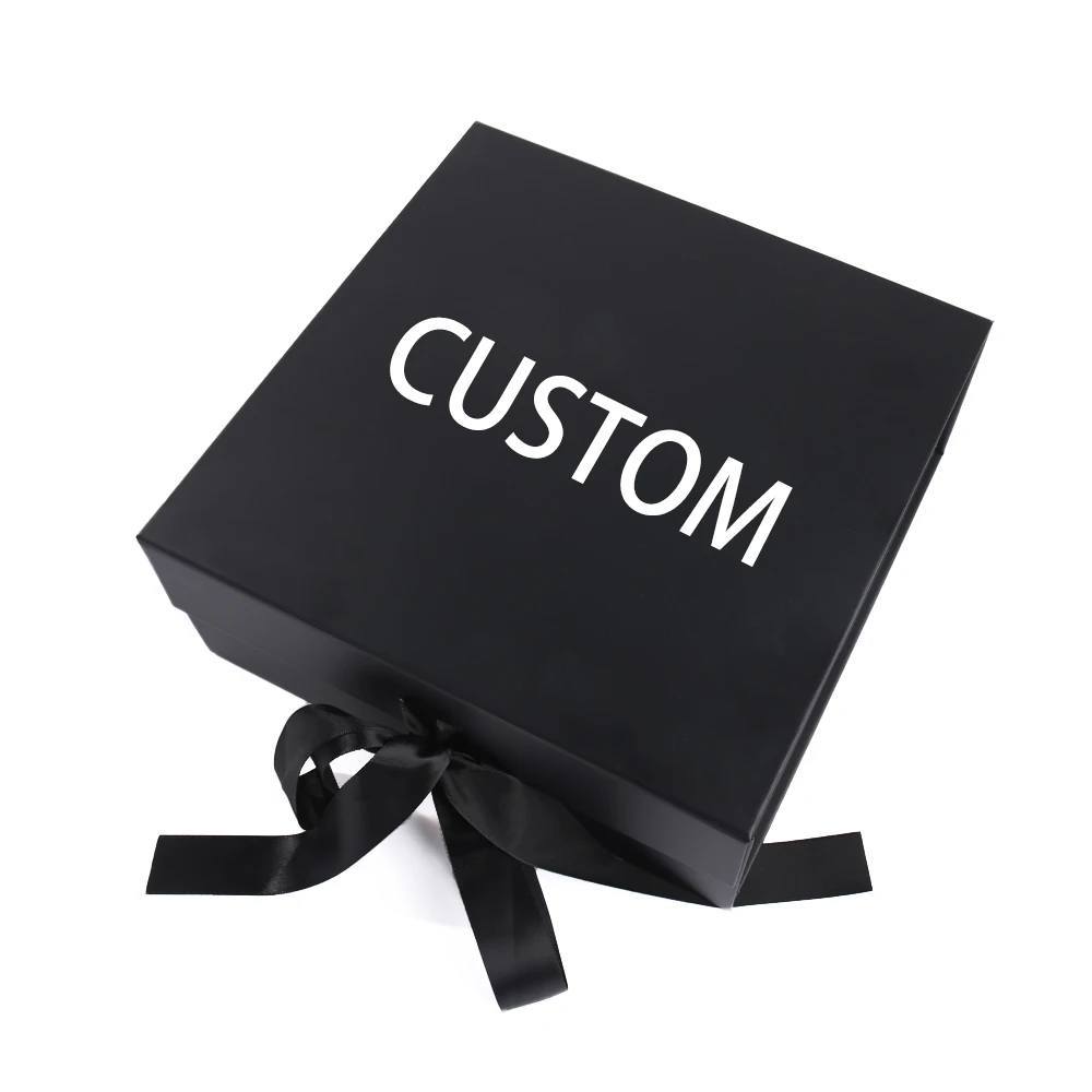 Custom Recyclable Foldable Magnetic Paper Boxes with Hot Stamping for Clothing Skincare Jewelry Gift Packaging