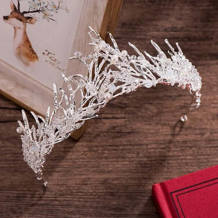 Свадебный головной убор для невесты королевская старинная Золотая ветка свадебные аксессуары ручной работы с кристаллами корона