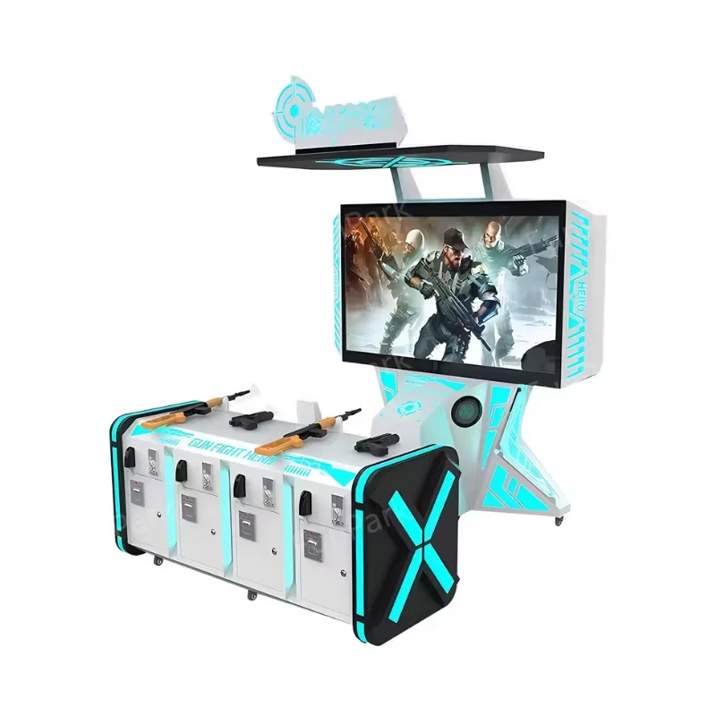 Funforward Playground Equipment Bundle Metal Arcade Game Machine Gun Combat Shooting Simulator for Arcade Space Planning