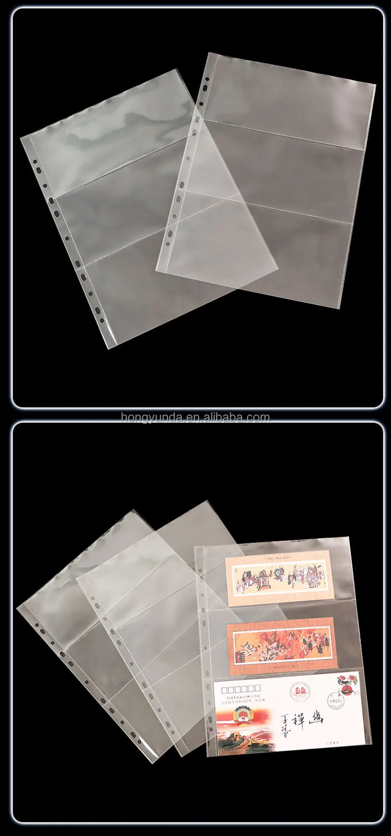 10 Pack A4 Plastic Binder Pockets 11 Holes For Budgeting Loose Leaf ...