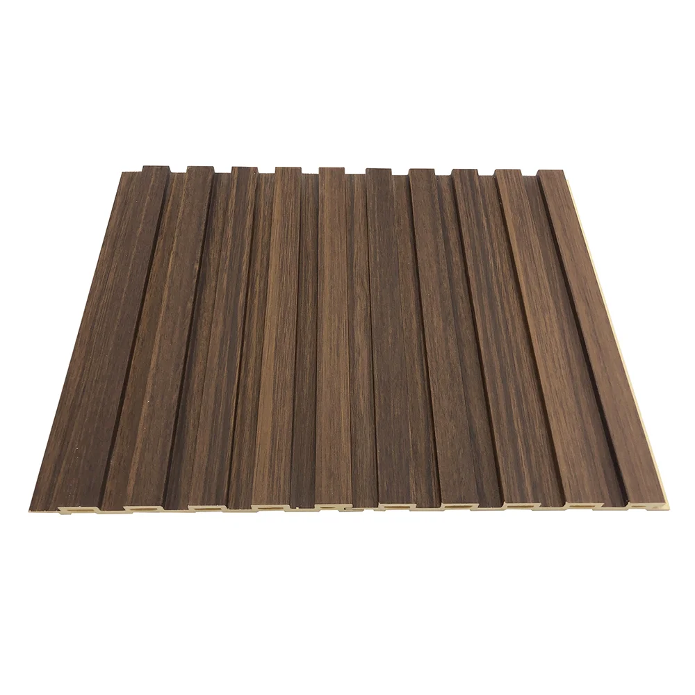 Melinco Wooden Effect Laminating Pvc Ceiling and Wall Panel 9mm Wpc Fluted Panel Singapore Philippines Colombia Mexico Brazil