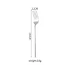 Korean-style round handle - silver dessert fork