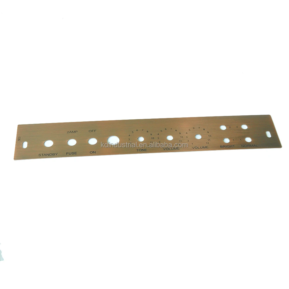 Gold Aluminum 5E3 Deluxe Amp Guitar Tube Amplifier Front Faceplate for Chassis