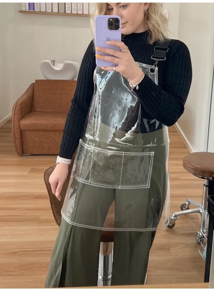 New Fashion Transparent Oilproof Waterproof Washable Pvc Plastic Apron