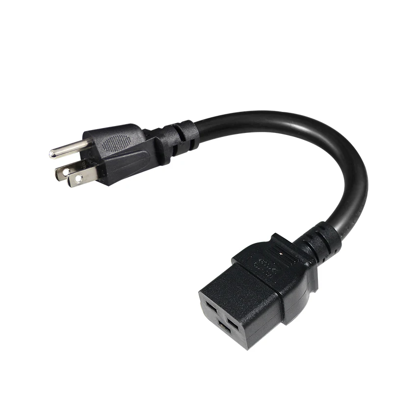 Wholesale USA power cord 3 Prong American IEC C15 power supply cord electrical power cable 25