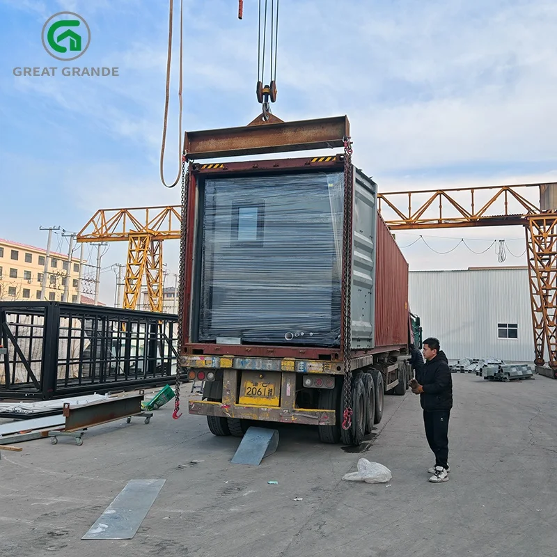 20ft Movable Temporary Container House with Newest Des Commercial Container House Remorque Prefab Home Modern Police Station