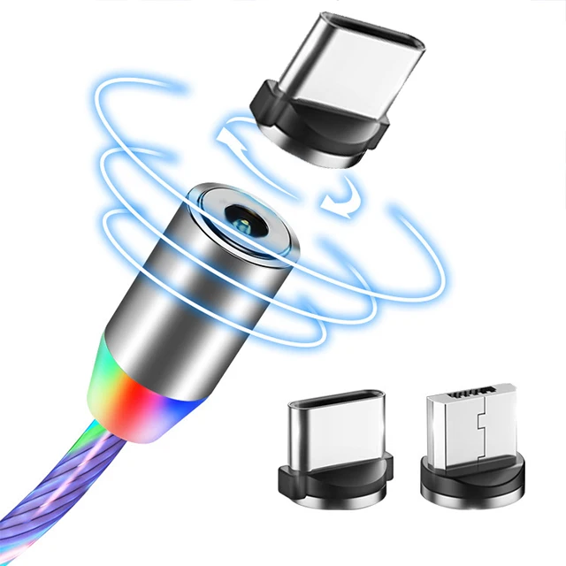 UUTEK UC002-2M Floating LED 3 in 1 Magnetic Usb Cable High Quality Usb Charging Cable Universal Chargers for All Devices