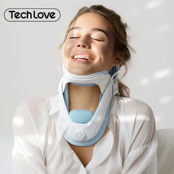 Tech Love High Quality Cervical Neck Traction Collar Device Dropship Inflatable Knob Adjustment Cervical Neck Stretcher Brace