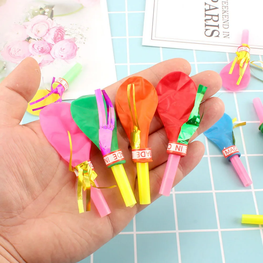 WH557 High Quality Inflatable Latex Kids Party Favor Decoration Balloon with Whistle Toys