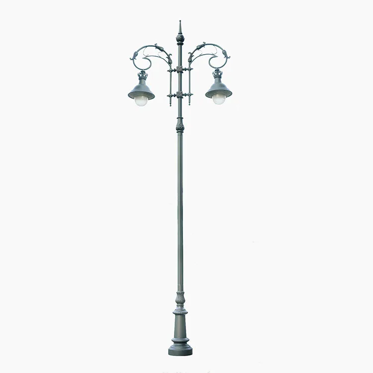 Classic retro nordic european style custom led street lamp pole pathway fence battery outdoor garden post modern wall light