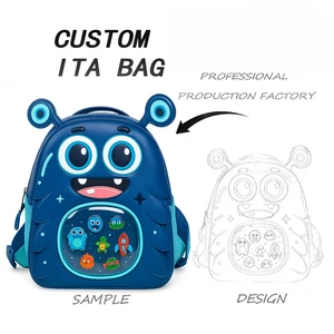 Ita Bag Custom Factory Printed Monster Pattern Itabag Japanese Anime Shape School Bag Custom Ita Bag Pin Display