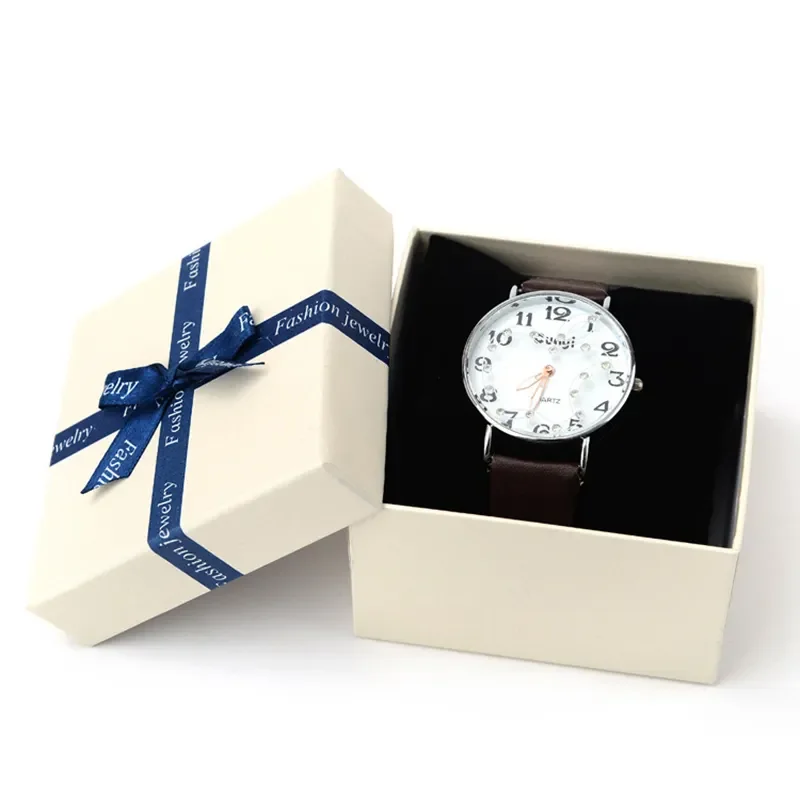 Custom Logo Cardboard Paper Packaging Colorful Wrist Watch Box with Matt Lamination Embossing UV Coating for Gift Watches