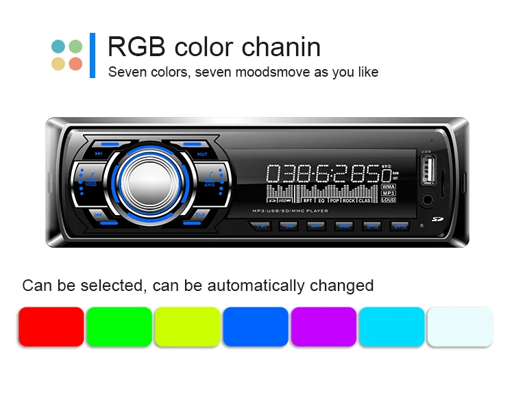 Nuevo Estereo Para Auto Reproductor Multimedia Digital De MP3 Para Coche De Am Con BT Puerto USB Y Ranura Para Tarjeta SD