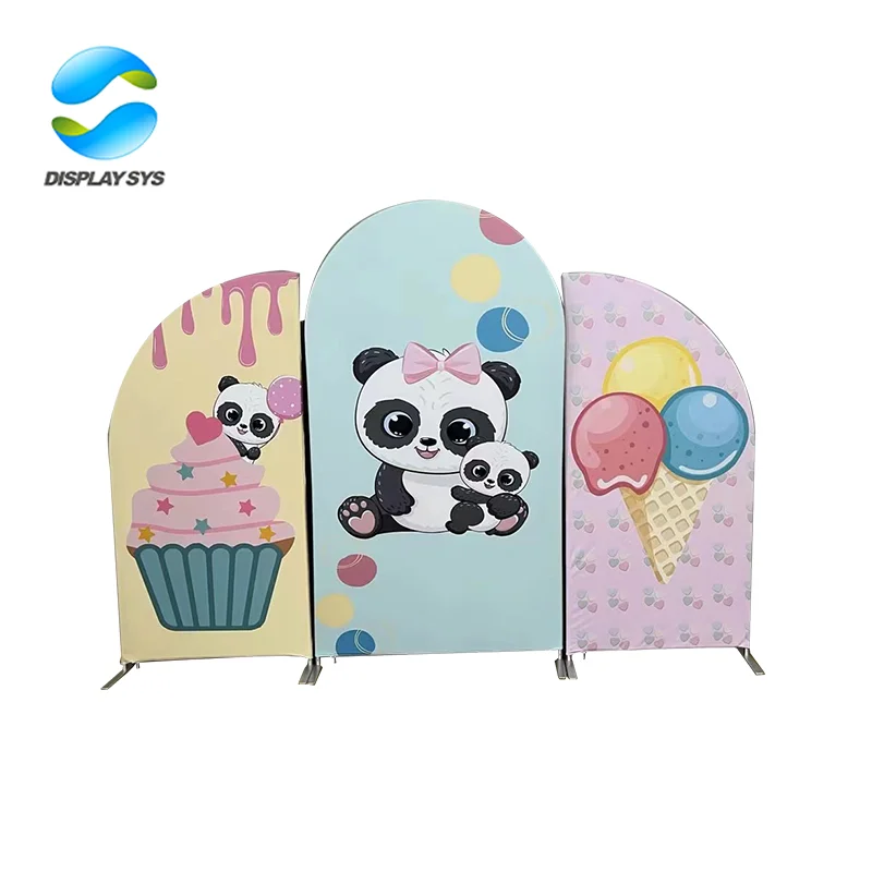 Printed Fabric Aluminum Frame Customization Size Cartoon Kids Party Decorations Backdrops