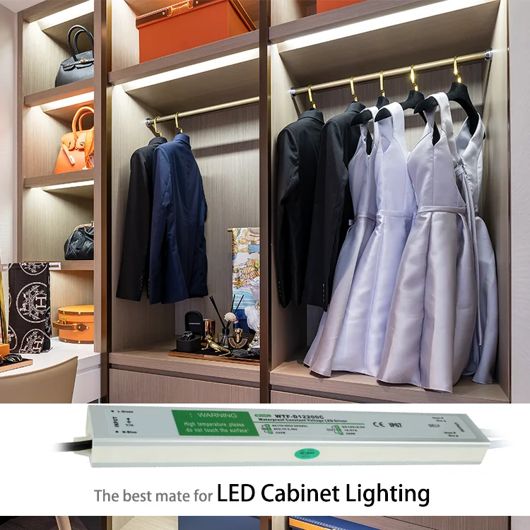 Slim Design IP67 Waterproof  DC 24V 200W SMPS DC 12V LED Switching Power Supply for LED Strips Mirror Light Cabinet Light
