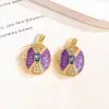 Xl4591 ribbon-gold and purple photo clip pendant-openable