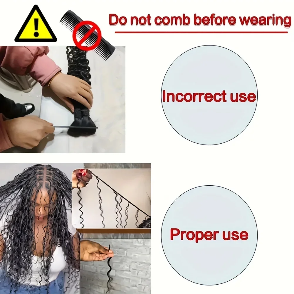 Deep Wave Remy Human Hair Bulk for Braiding, Curly Hair Extension for Boho Braids_voghion.com