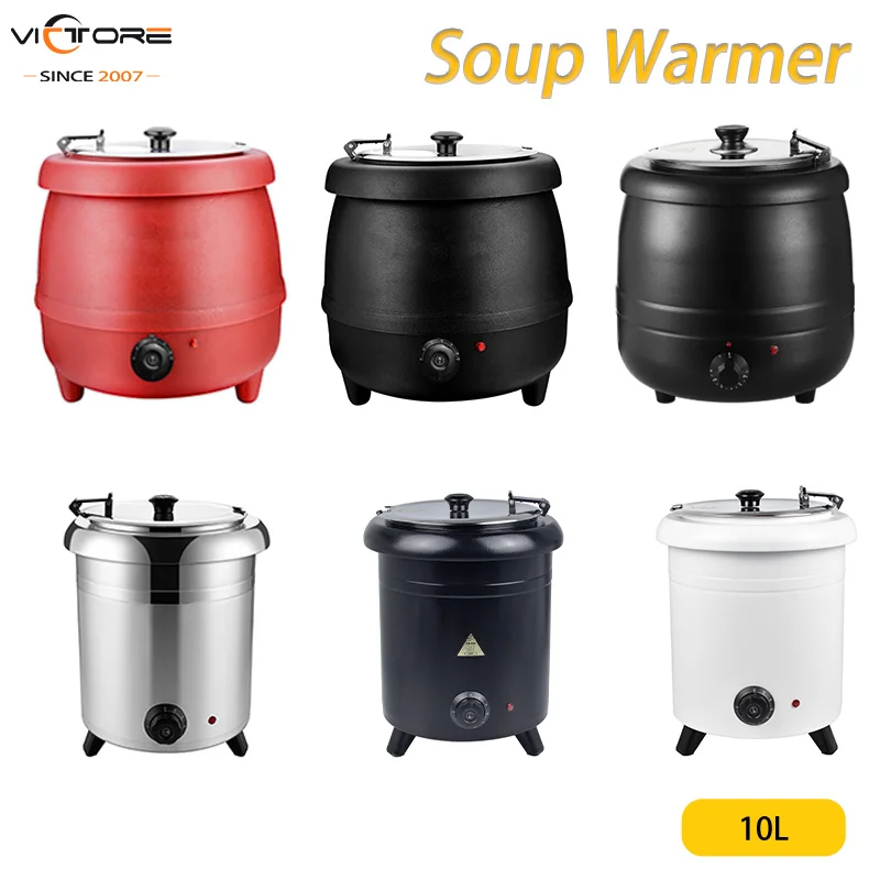 Source 10L Soup buffet serving hot pot container catering chaffing dish  stainless steel electric portable soup warmer on m.