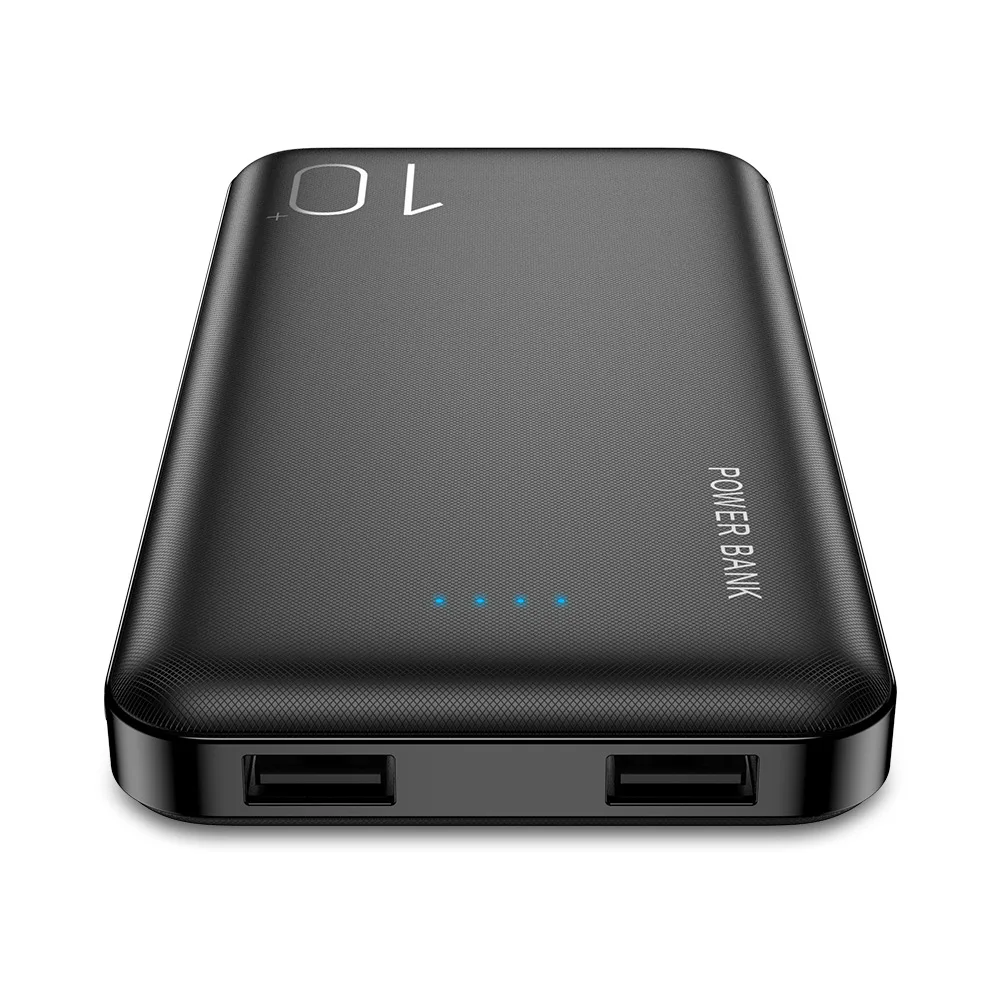 FLOVEME 10000mAh External Battery High Capacity Power Bank Ultra Slim Portable Charger for IPhone Xiaomi Powerbank
