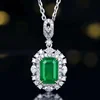 18k solid gold pendant Natural emerald