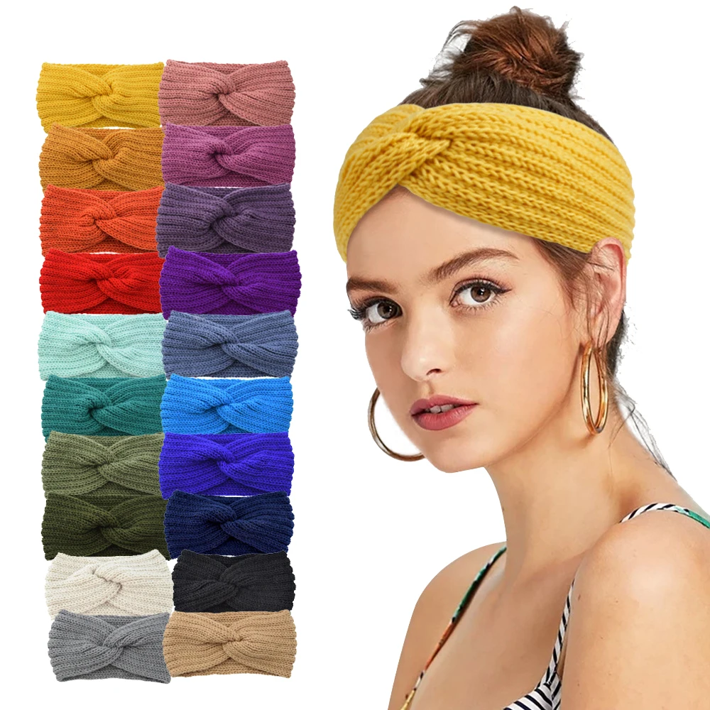 Ladies Knitted Turband Headband Hairband Hair Accessories Winter Warm Head Wrap. 