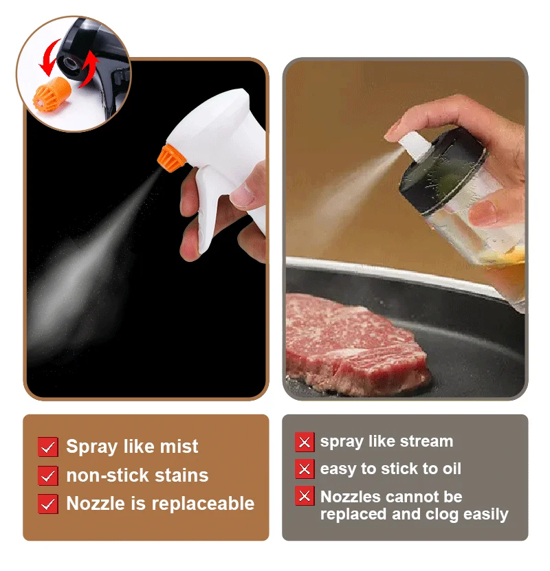 200ml 300ml Refillable Food Grade Olive Oil Vinegar Spritzer Spray