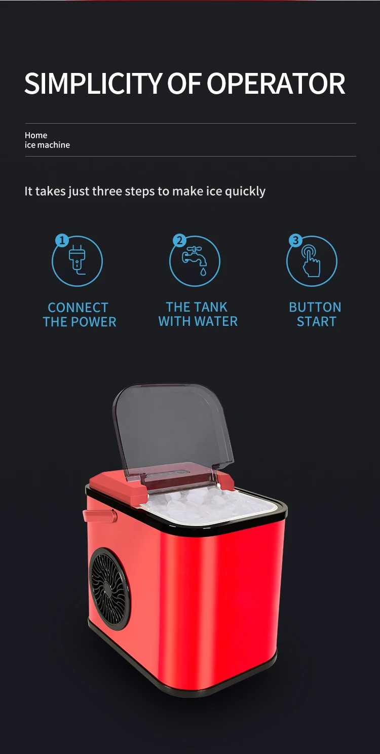 Household Compact Countertop Automatic Compressor Cooling Portable 12kg