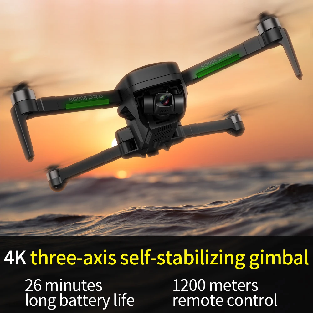 Квадрокоптер SG906PRO2, 3 оси, 4K камера, время полета 30 минут, Wi-Fi 5 ГГц