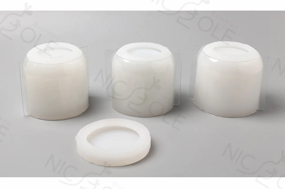 Boowan Nicole Concrete Cement Resin Candle Jar Mould Home Decorative Candle Vessel Container