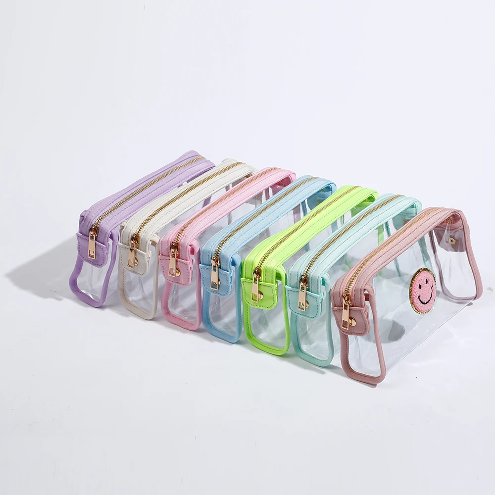 RTS, venta al por mayor, transparente, colores caramelo, neceser