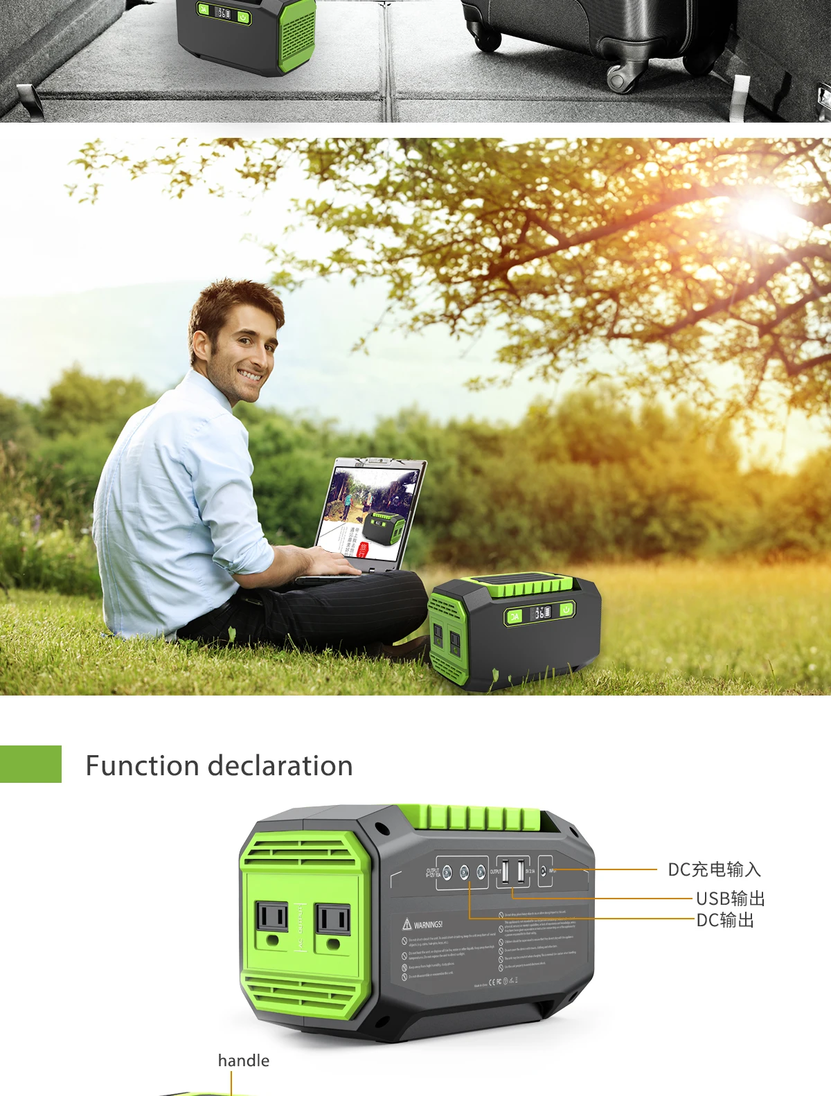 200W Hp Power Portable Power Station Renewable Energy Backup Generator Portable 200w 300w 600w 800w 1000w 2000w  Superlight manufacture