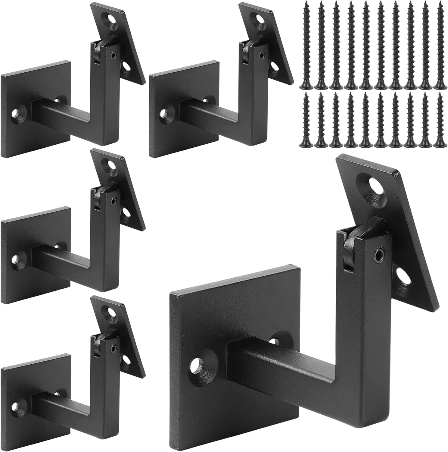 RealPlus Handrail Brackets 2pcs Heavy Duty Steel Swivel Hand Rail Brackets For Staircase Stair - View #9