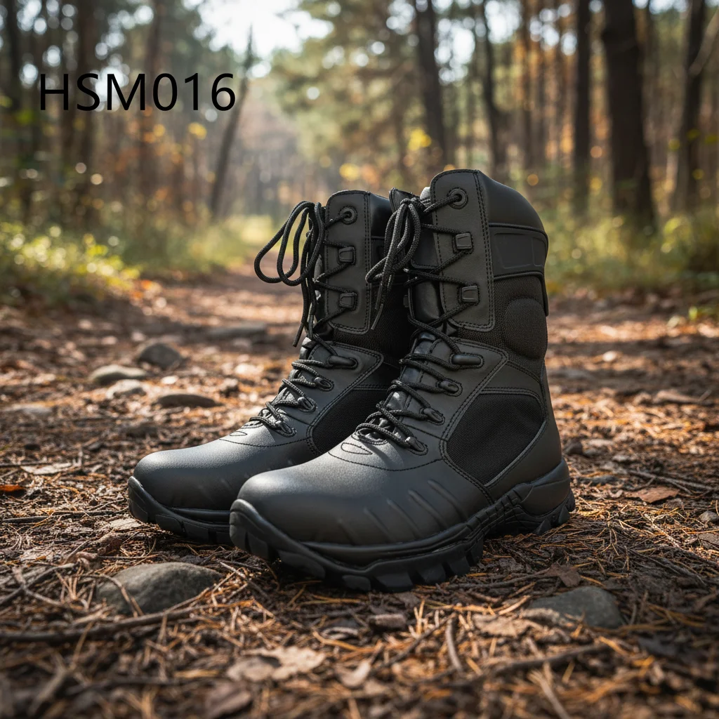 ZYF,2026 New Reinforced Shell Design Combat Boots in Stock Field Surveying Anti-reduce PU+rubber Sole Fighting Boots HSM016