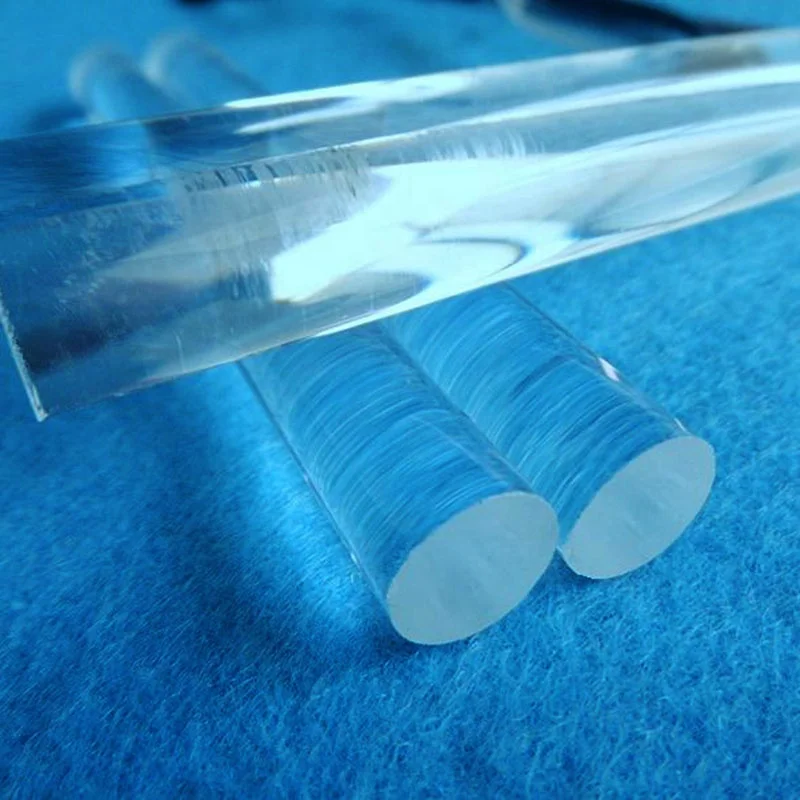 Transparent Quartz Glass Light Guide Rod Quartz Rods to Map Custom High-temperature Optical Fiber Rods