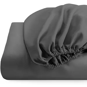 KOSMOS Factory Hot Sale Hotel Bed Sheets Microfiber Flat Sheet Plain 100% Polyester Fitted Sheet With Elastic