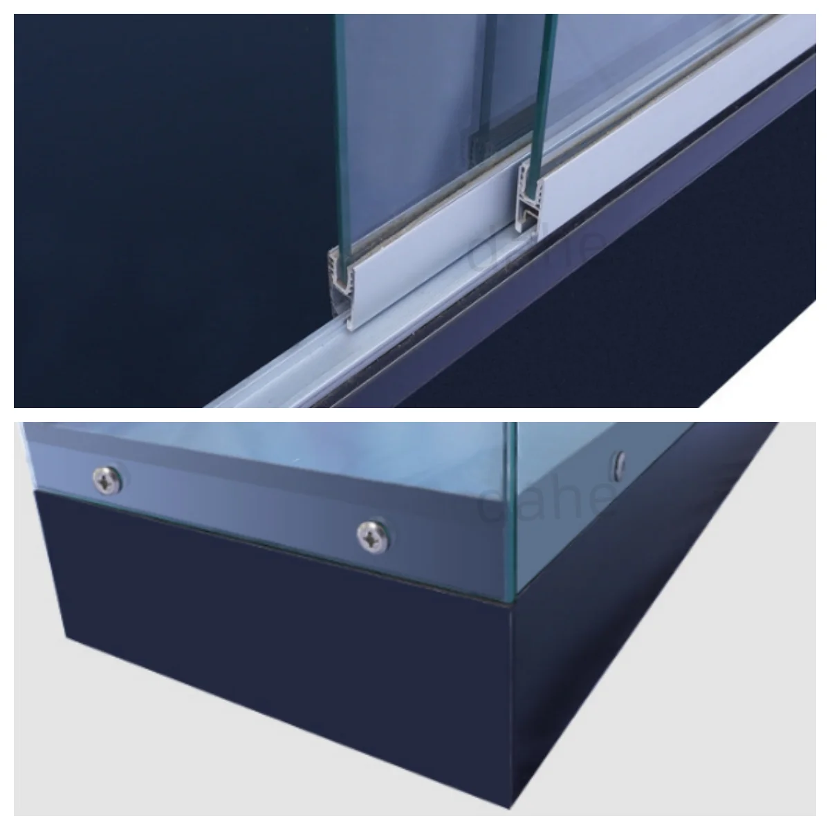 Retail Shop Full Vision Showcase - Frameless Glass Display Cabinet with ...