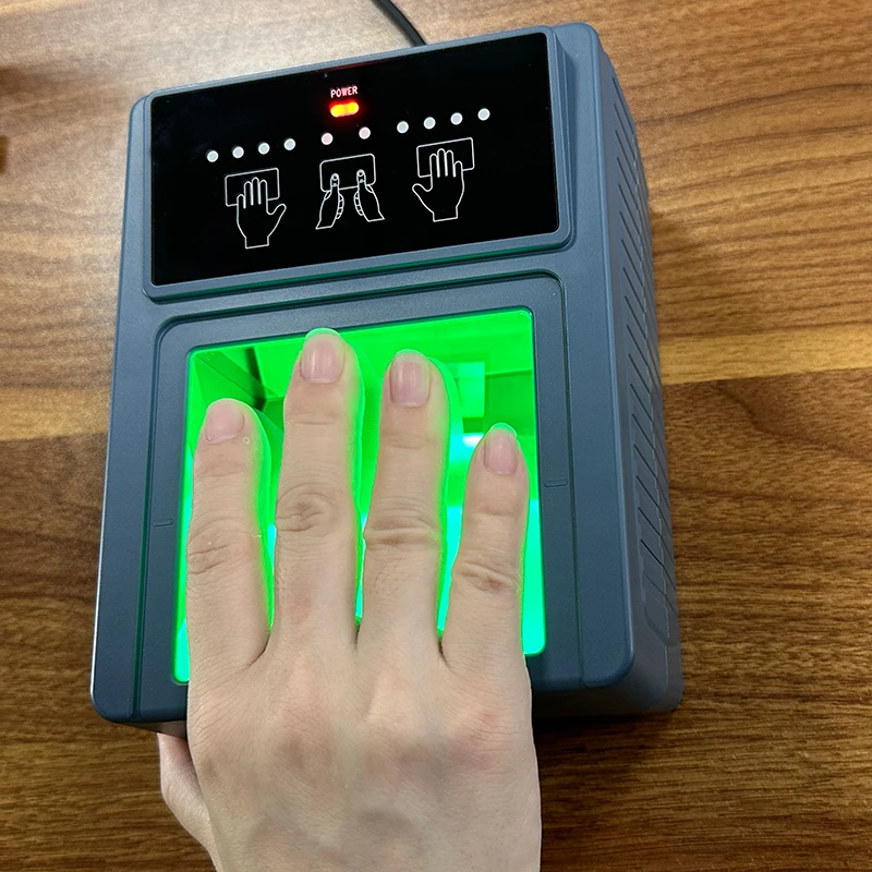 LEEKGOTECH Factory Price Biometric USB 442 Tenprint Rolled Finger Fingerprint Scanner For National ID Voter Election Project